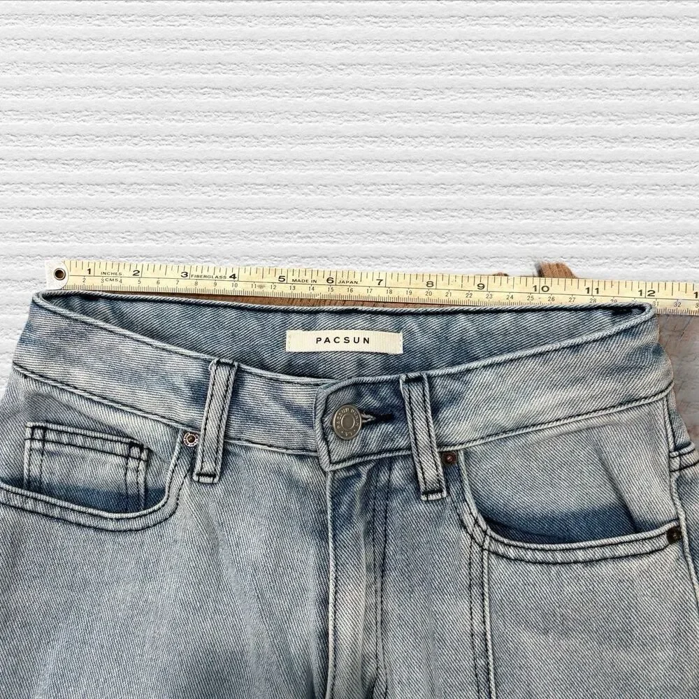 PacSun 90s Boyfriend Jeans XS Women’s Light Wash High Rise Straight Leg - Picture 10 of 10